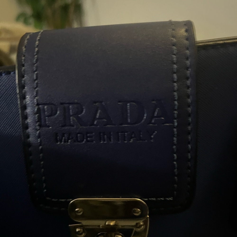 Prada Midnight Blue Leather Satchel